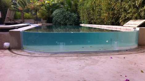 RCast acrylic pool in Athens VIP Villa Finished