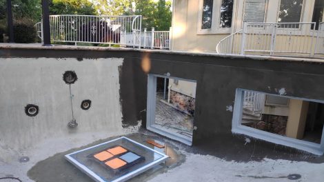Swimming Pool Waterproofing, Concrete Rebates Repair and Side Windows Installation